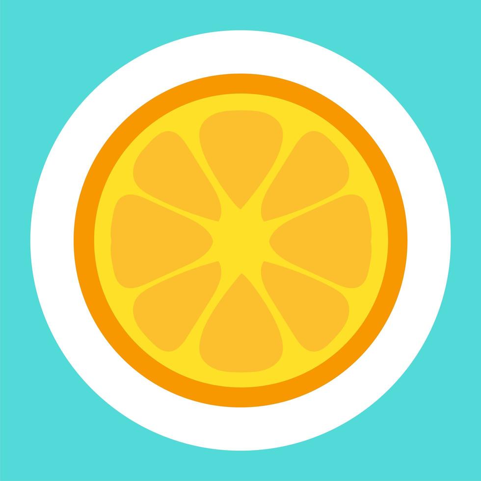 Lemon cartoon sticker vector