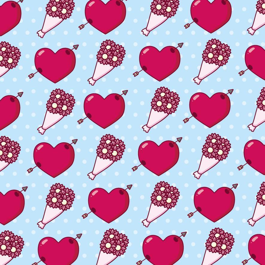 Valentine's Day pattern background vector