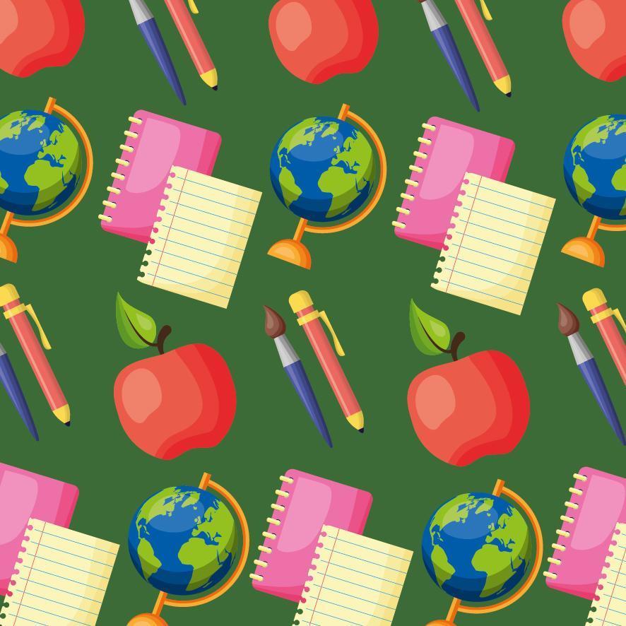 Back to school poster pattern background vector