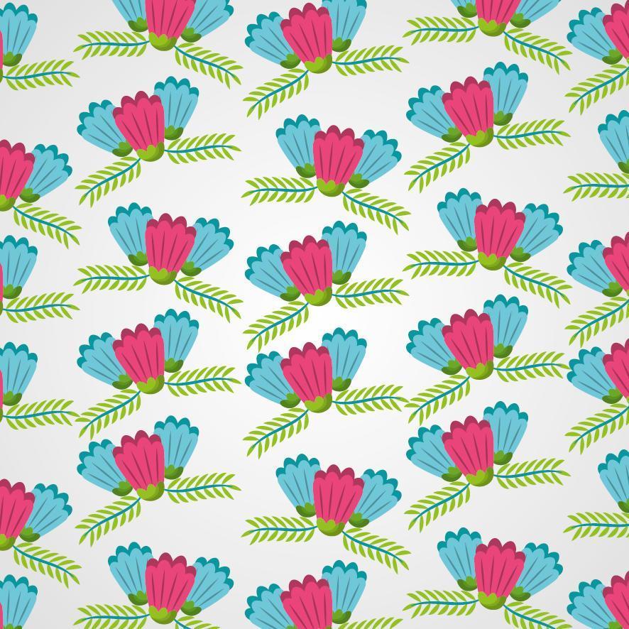 Cute floral pattern background vector