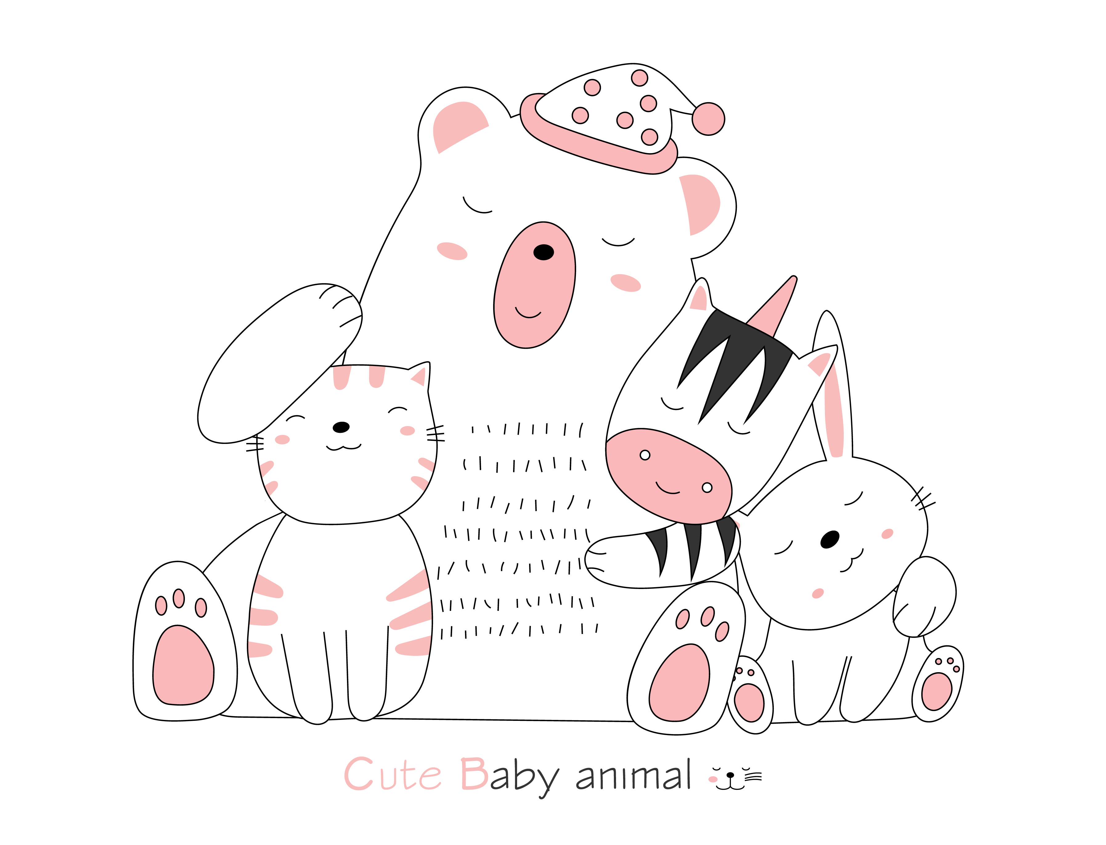 cute baby cartoon animals to draw