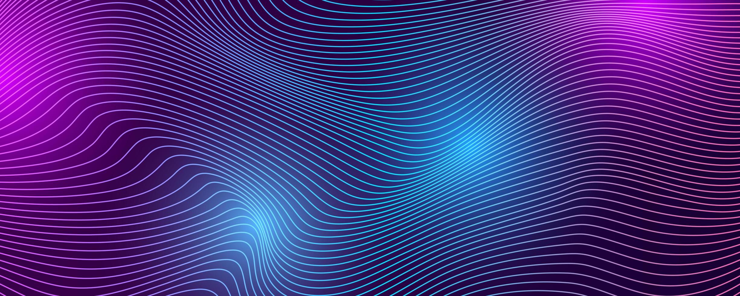 Fondo de tecnología con líneas de onda abstractas. vector