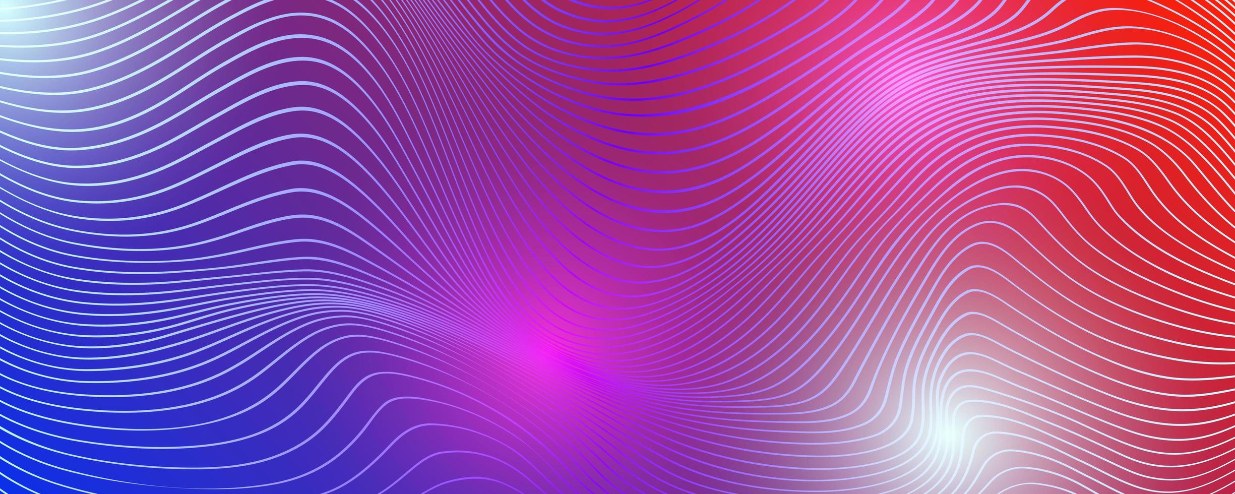 Tech background with abstract wave lines. vector