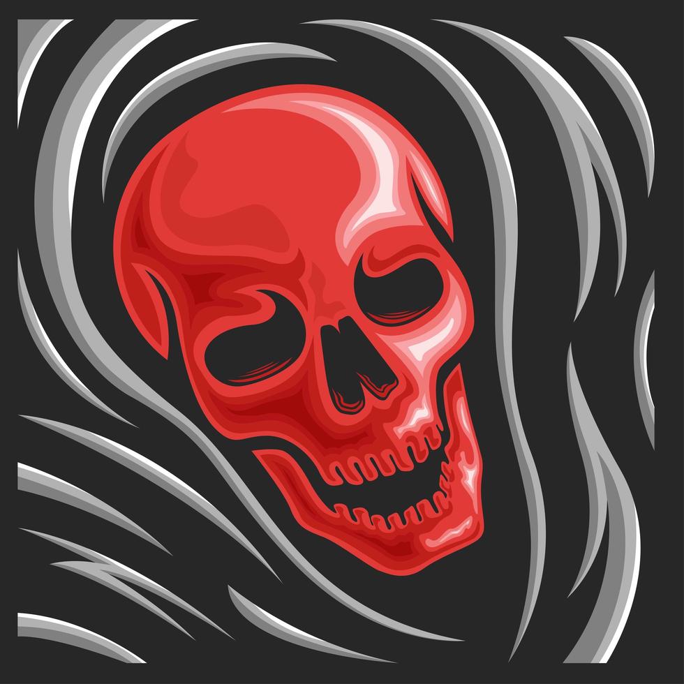 skull of grim reaper logo vector