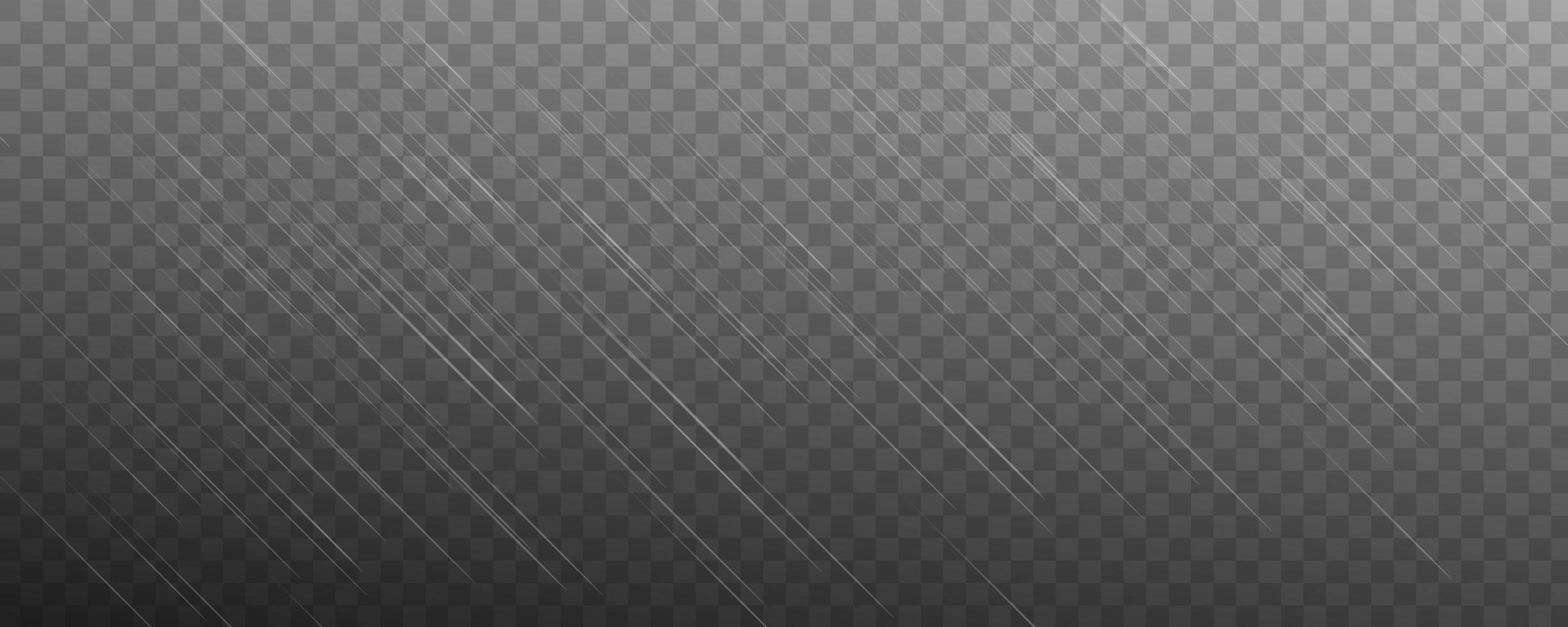 Vector rain isolated on transparent background.