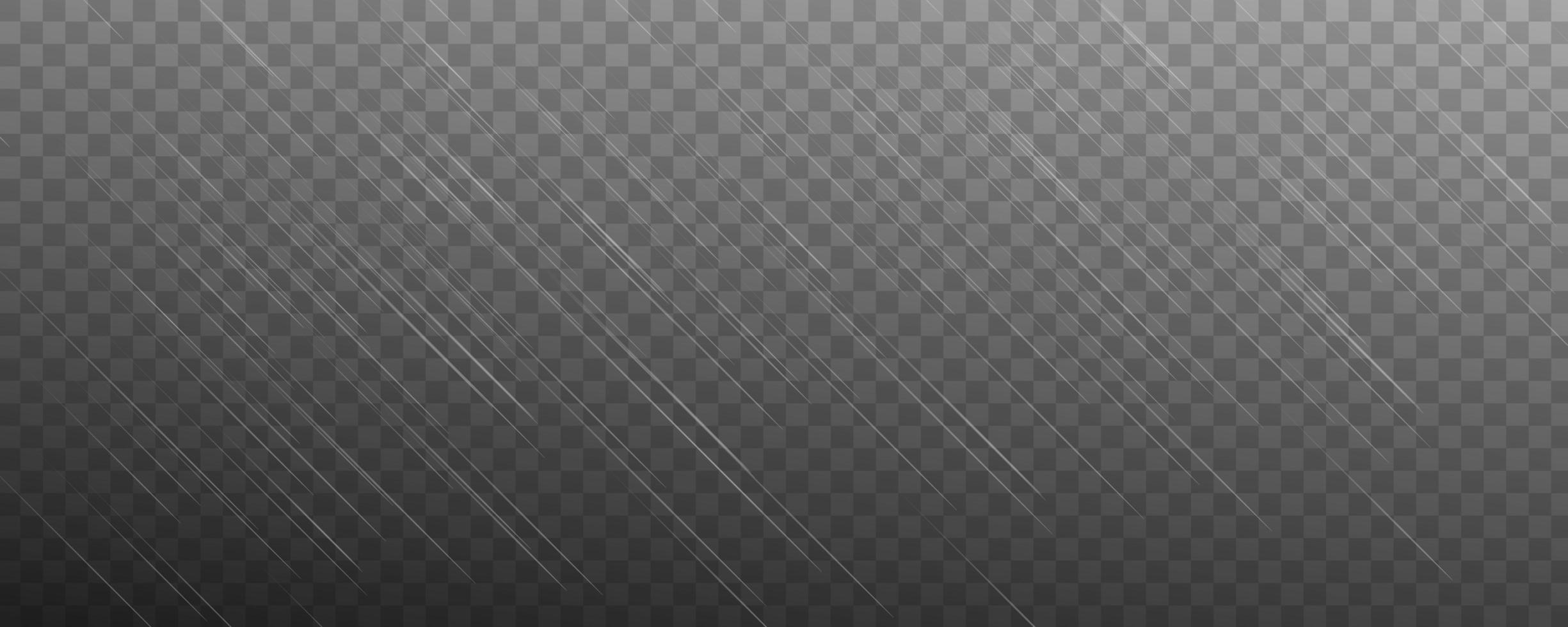 Vector rain isolated on transparent background.