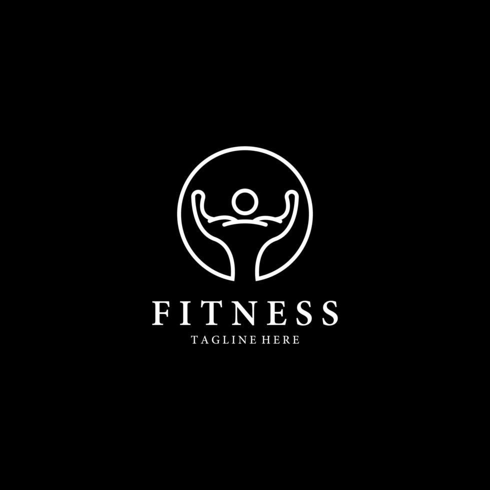 Fitness logo icon set vector