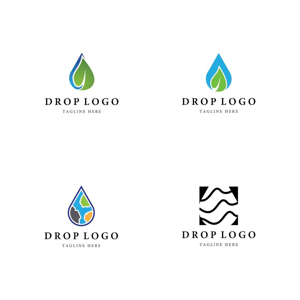 soltar conjunto de iconos de logotipo vector