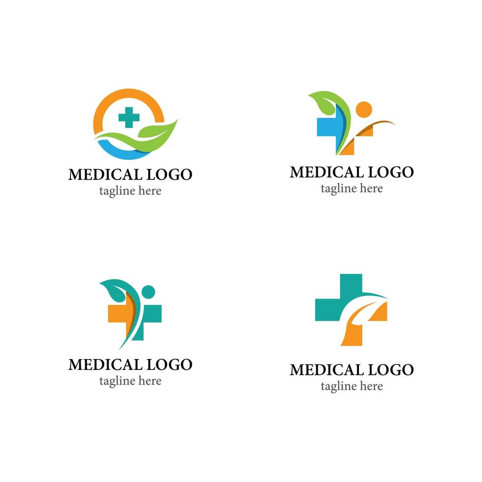 conjunto de iconos de logotipo de salud vector