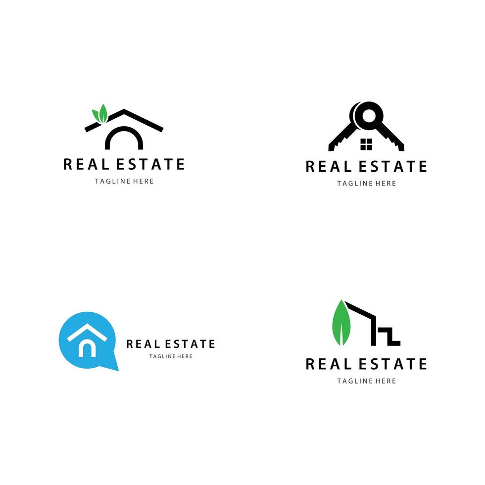 logotipo inmobiliario vector