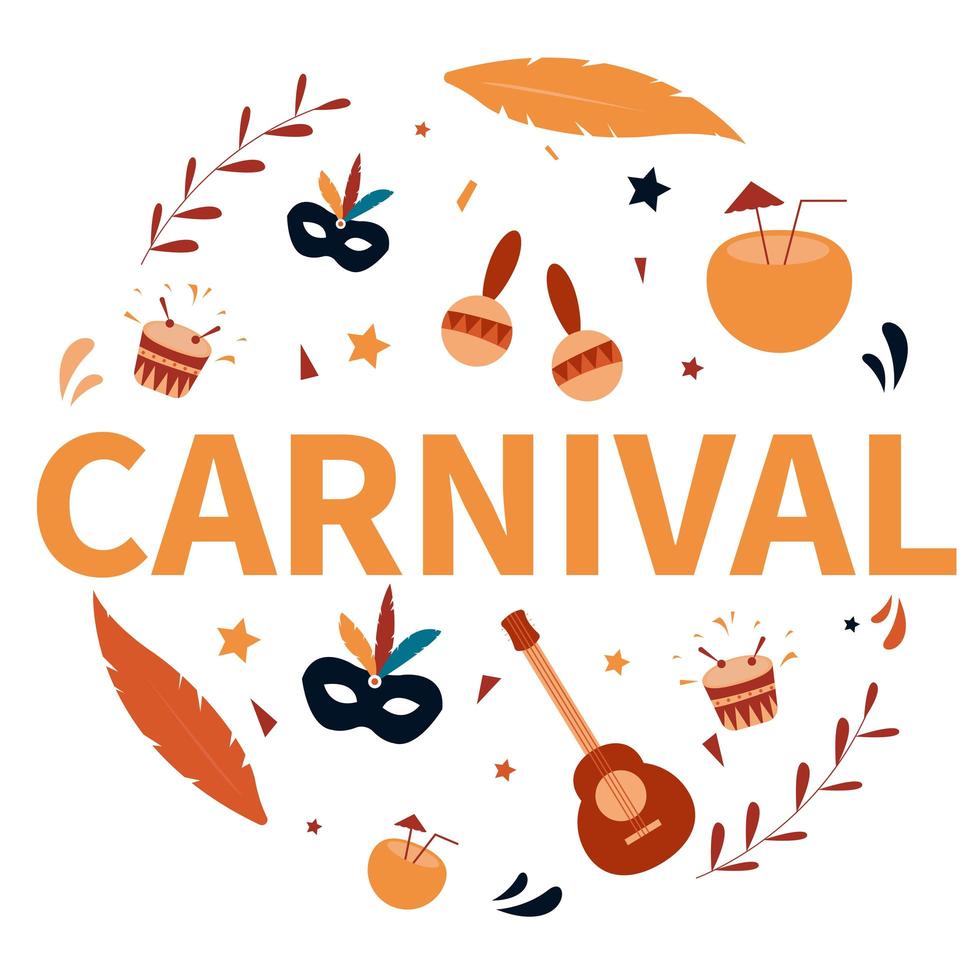Brazil Carnival Collection Element Vector