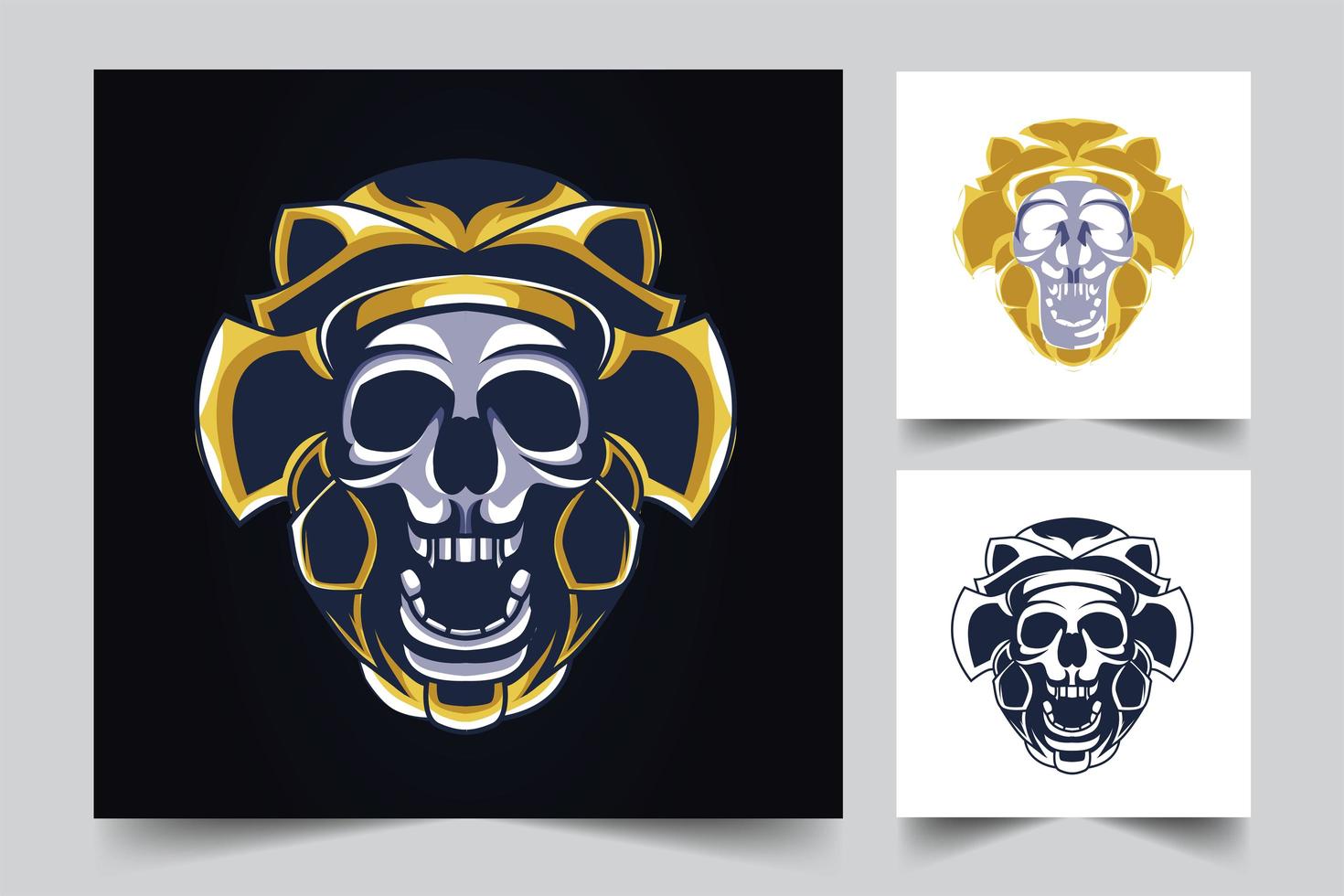 skull mascot artwork illustration vector