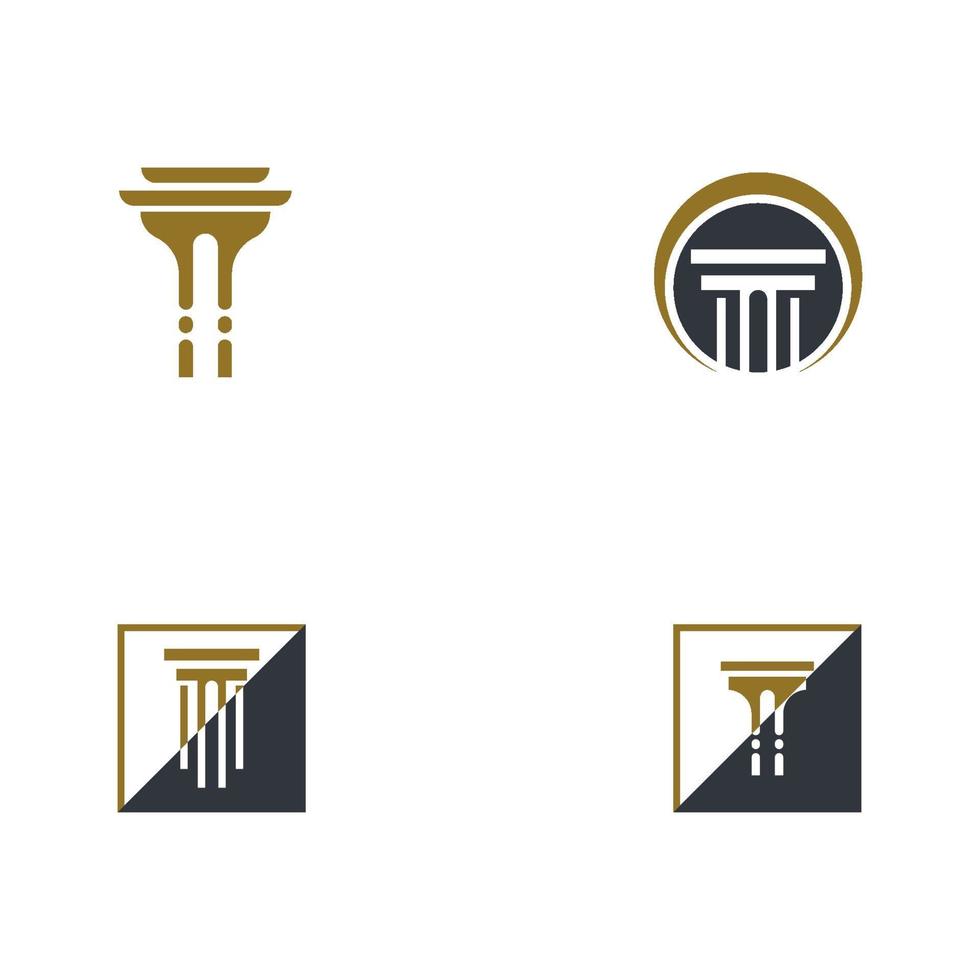 conjunto de iconos de logotipo de ley vector