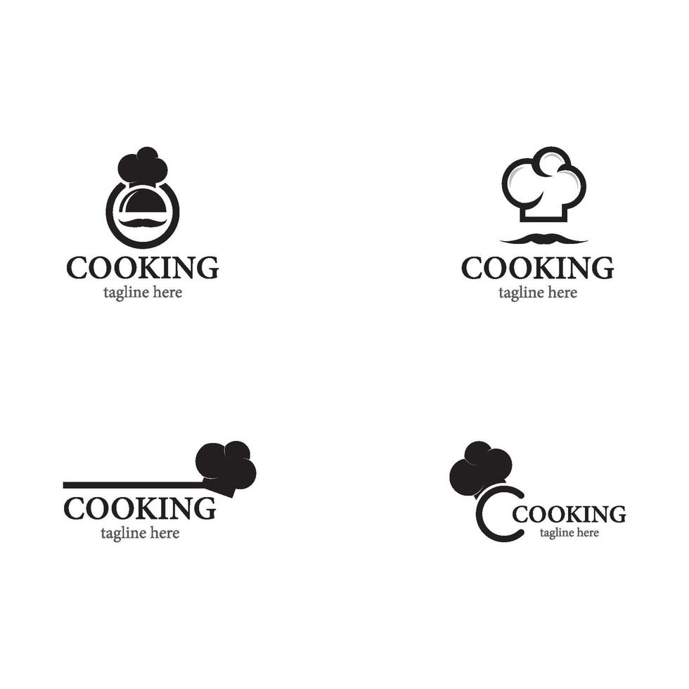 conjunto de iconos de logotipo de cocina vector