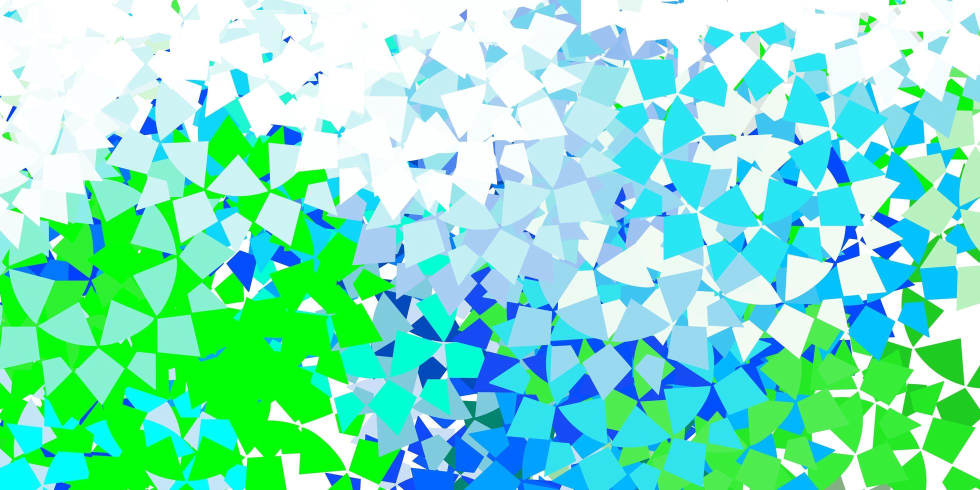Light blue vector template with crystals, triangles.