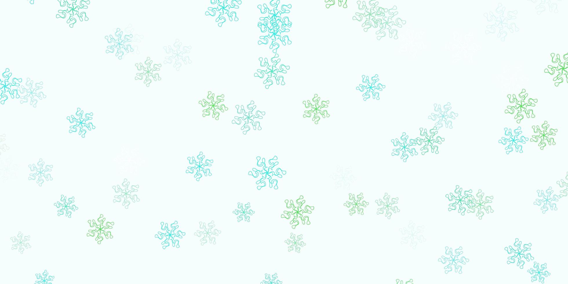 Light green vector natural artwork with flowers.