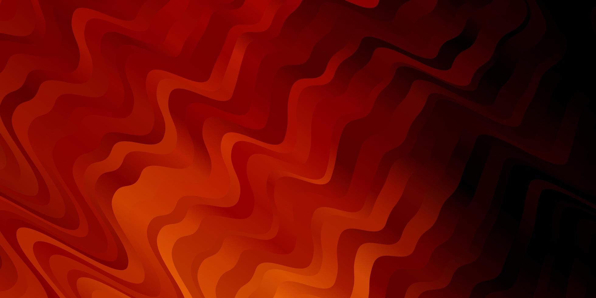 Dark Orange vector background with wry lines.