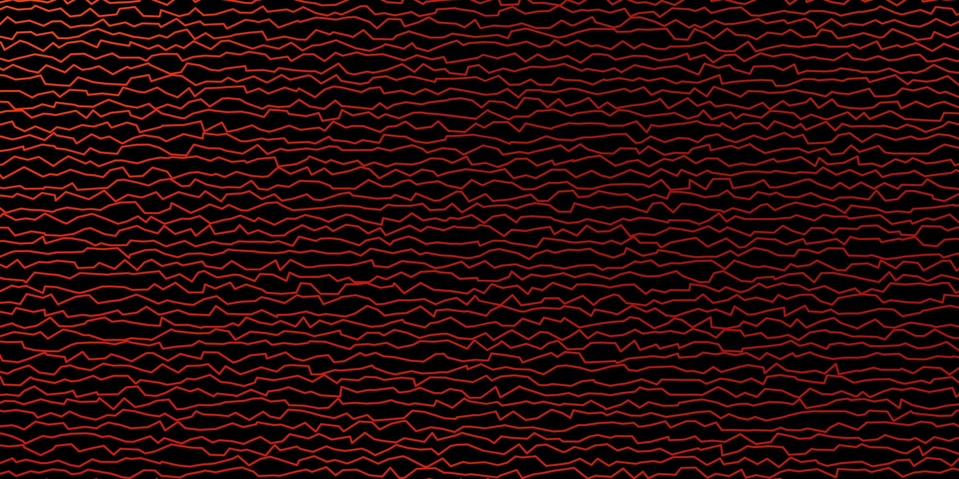 Dark Orange vector texture with curves.