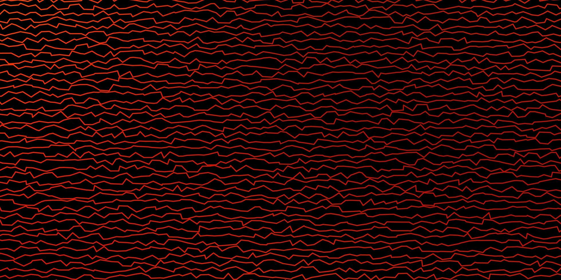 textura de vector naranja oscuro con curvas.