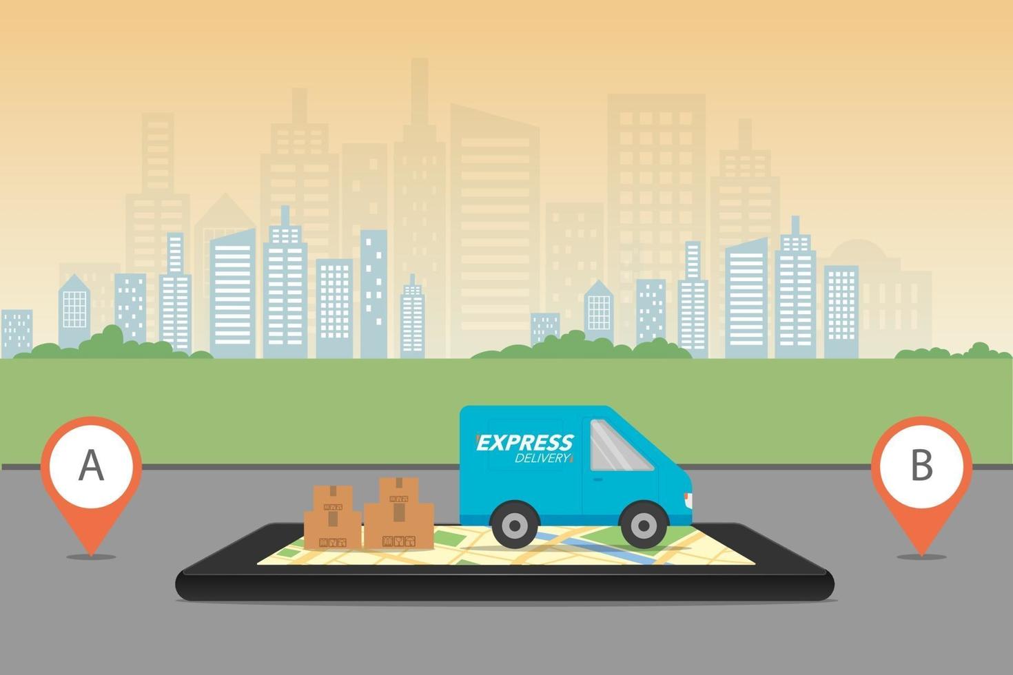 Express delivery concept vector