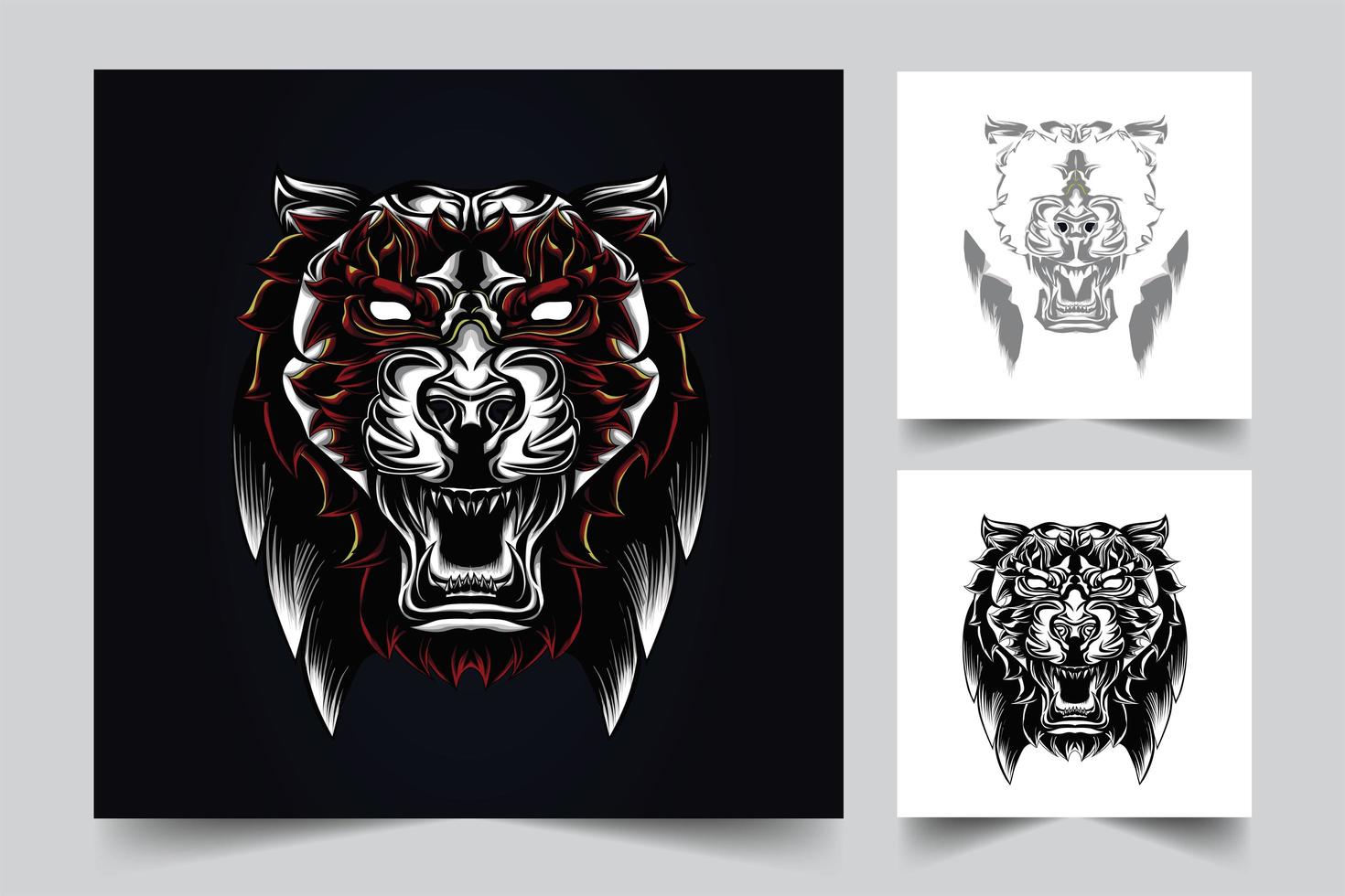 tiger artwork illustration vector