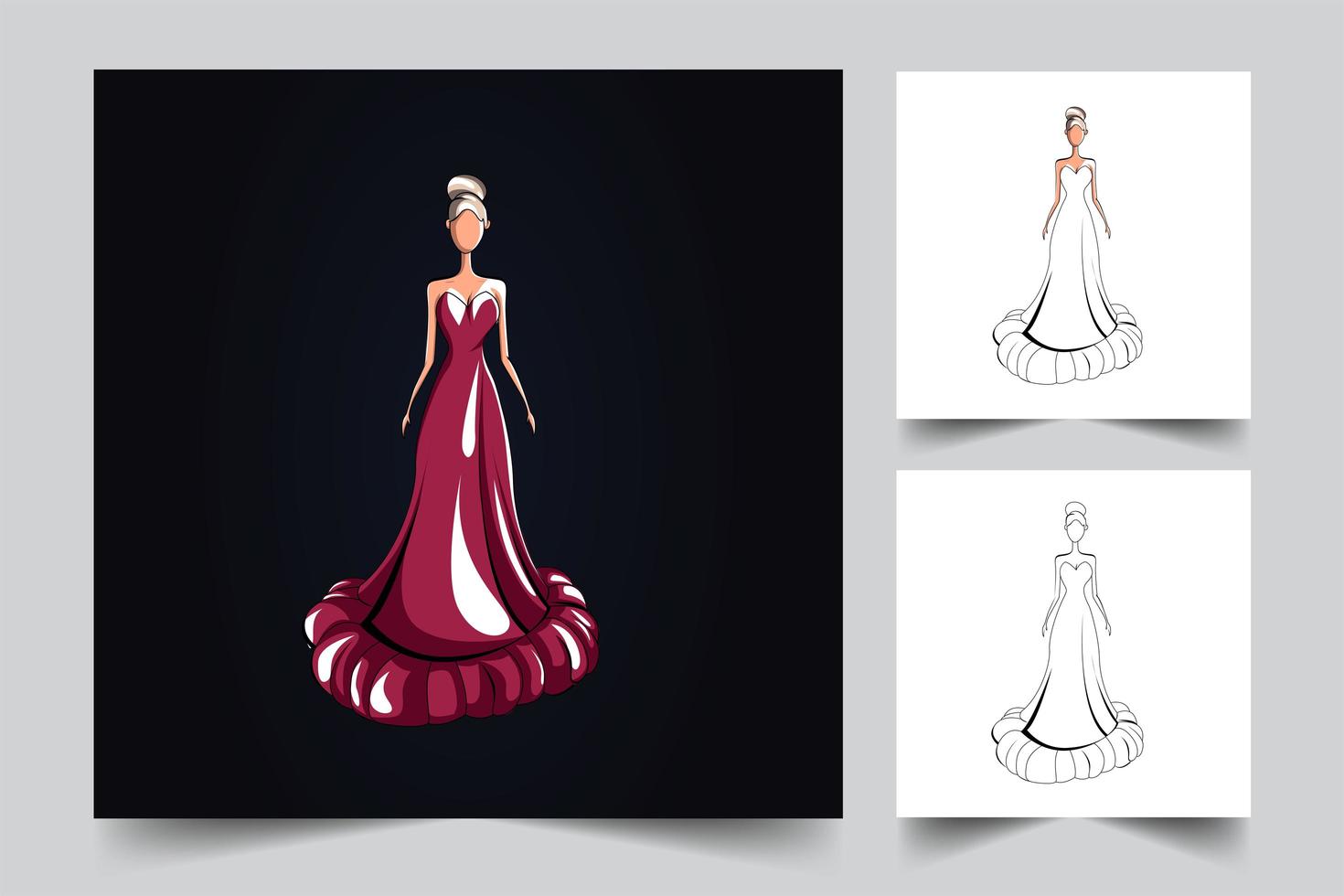 ilustraciones de chica de moda vector