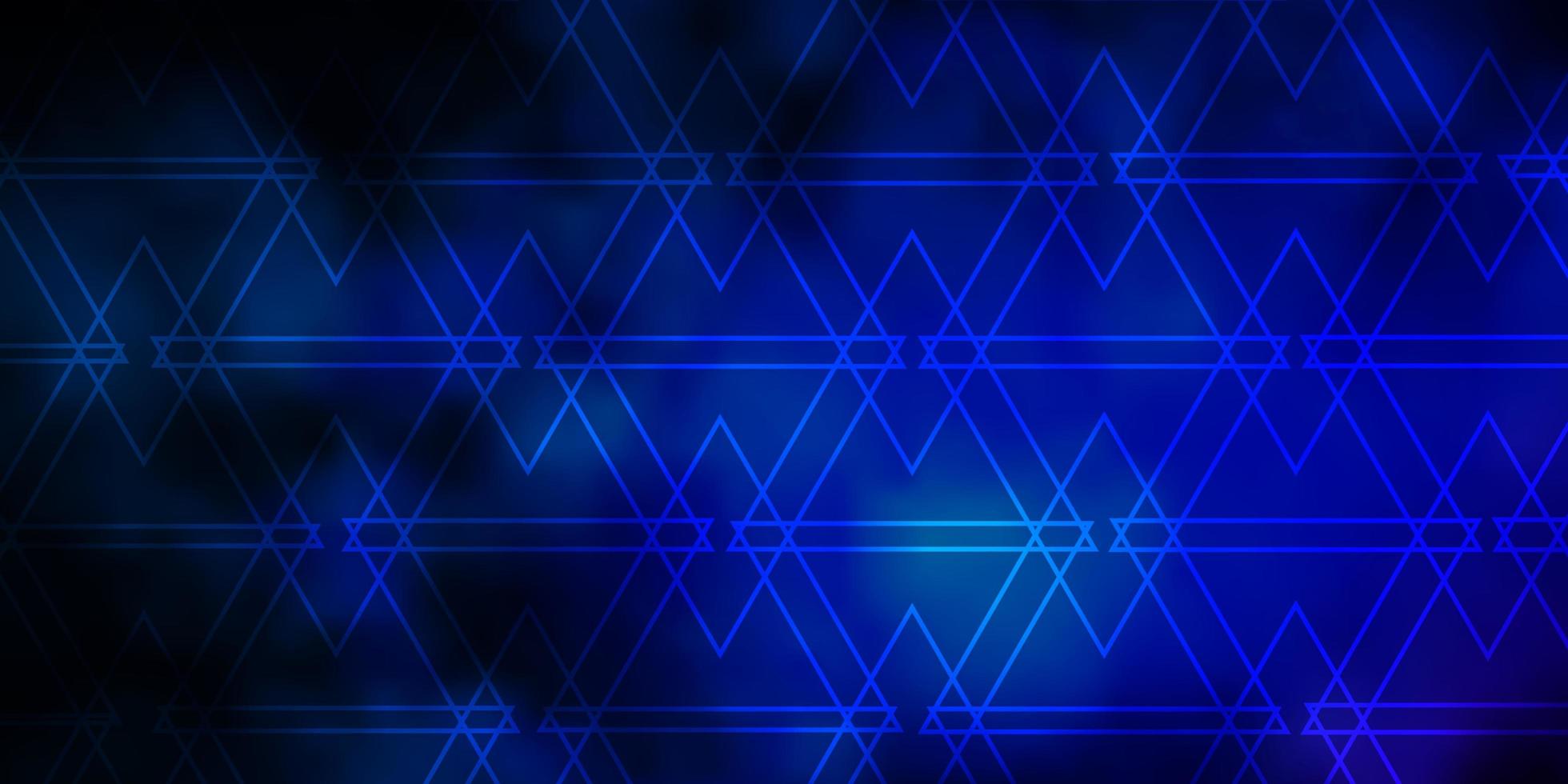 Dark Pink, Blue vector pattern with lines, triangles.