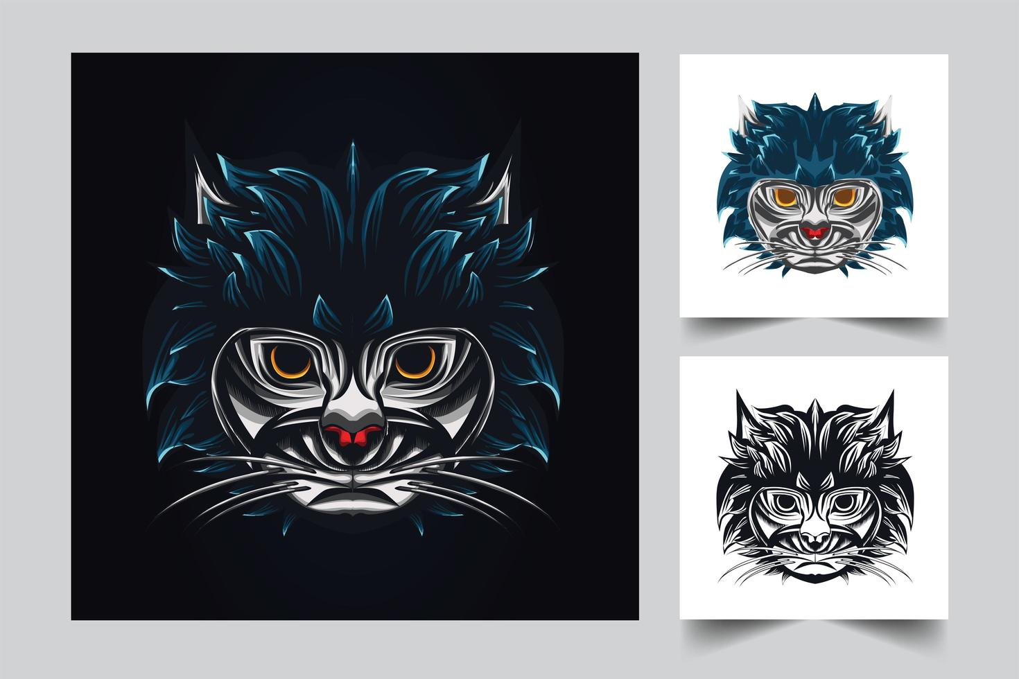 cute cat artwork vector