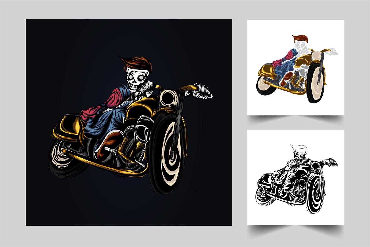 zombie rider artwork illustration vector