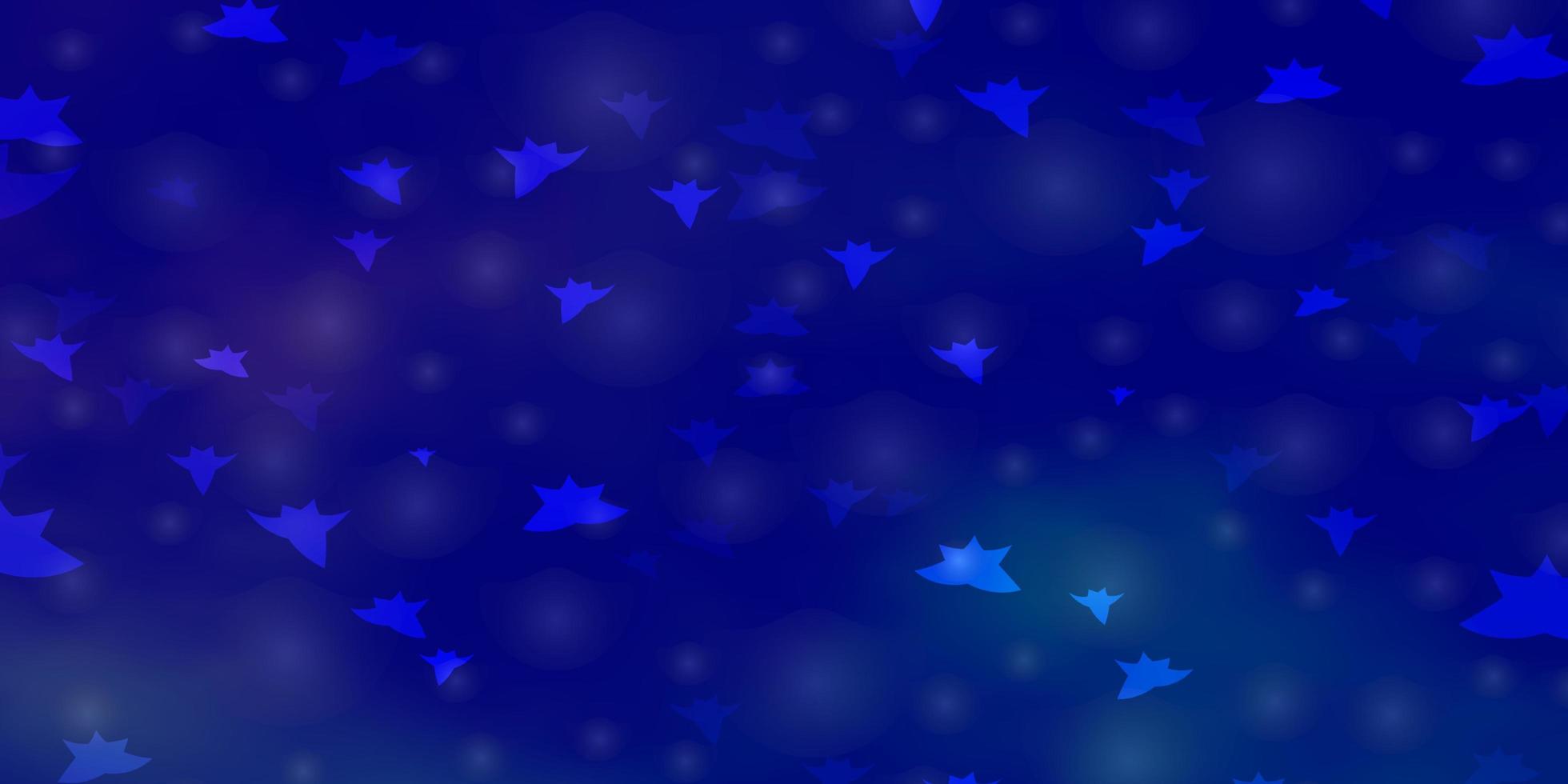 diseño de vector rosa claro, azul con estrellas brillantes.