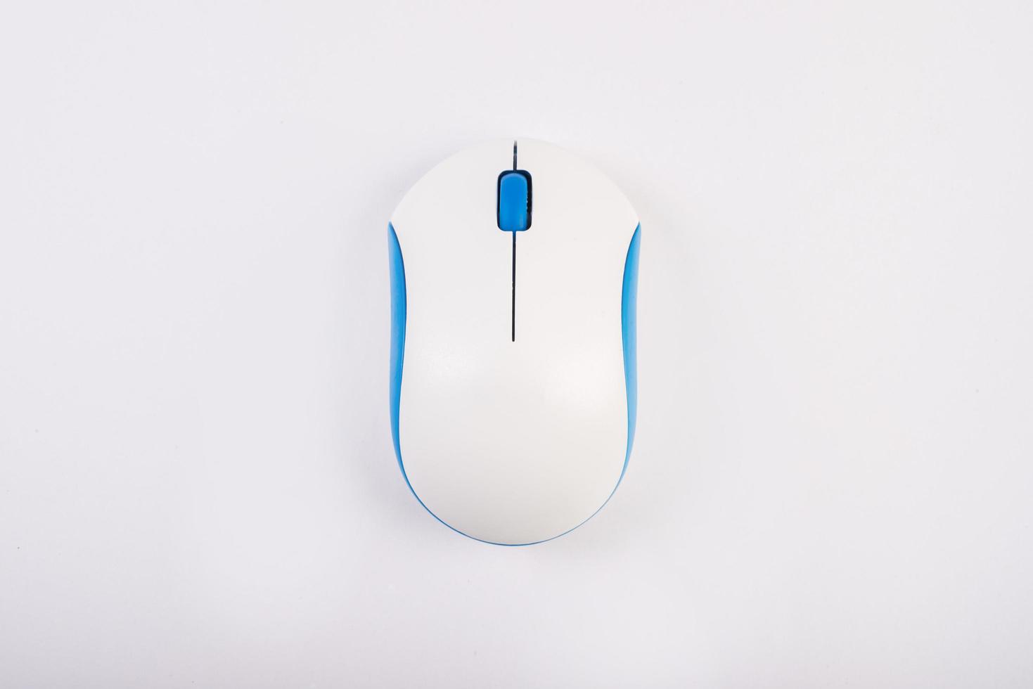 Computer wireless mouse isolated on white background photo