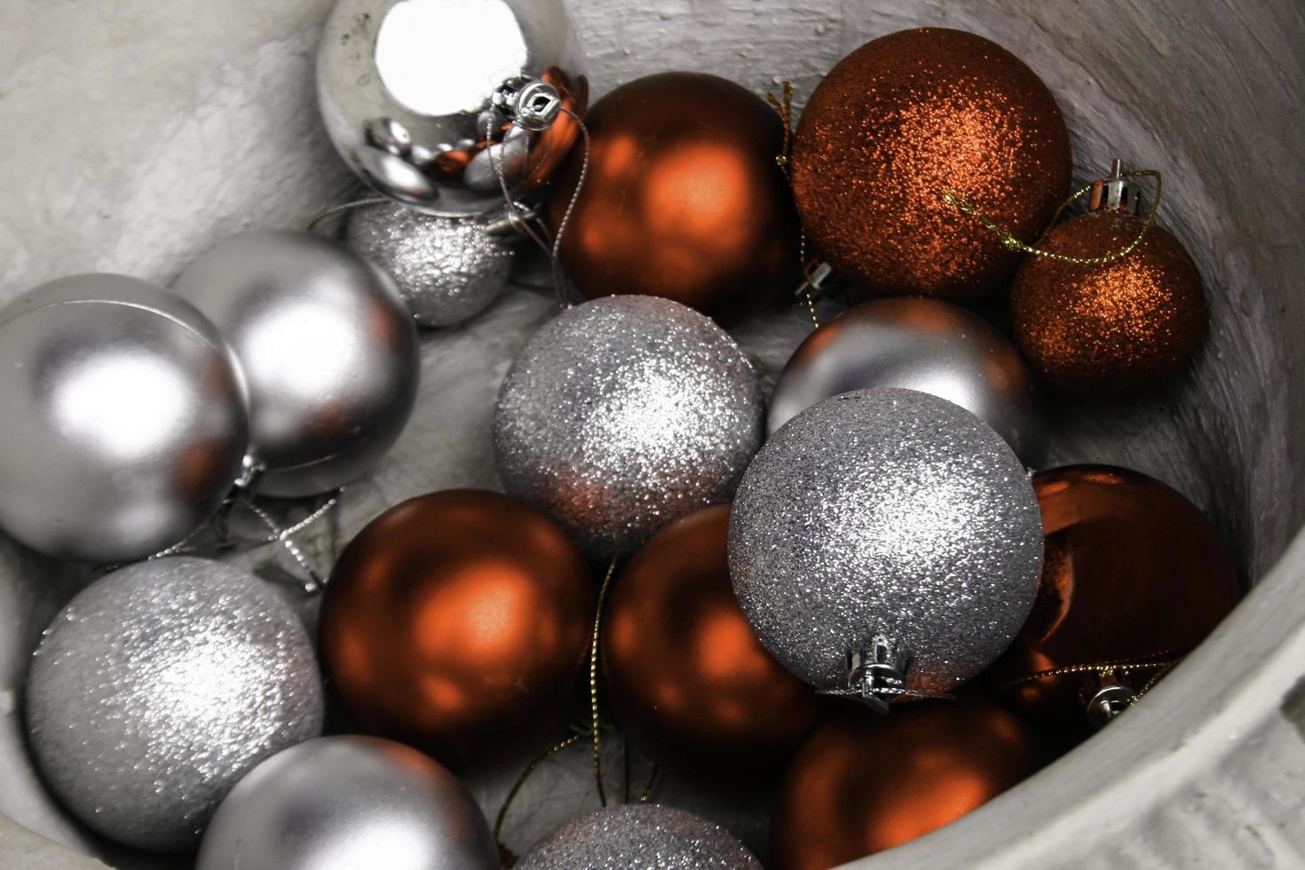 Baubles in a bucket photo