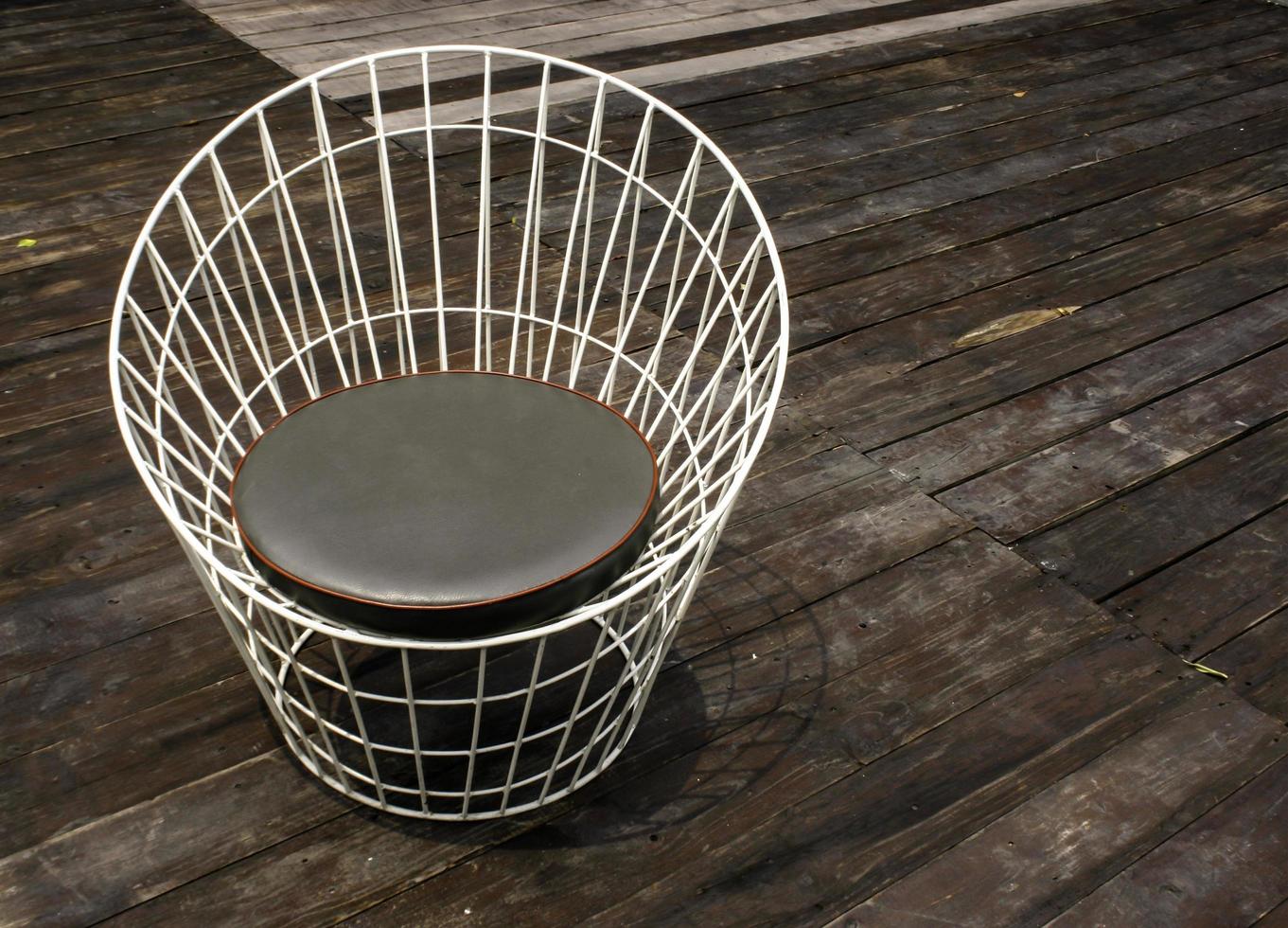 Metal white basket photo