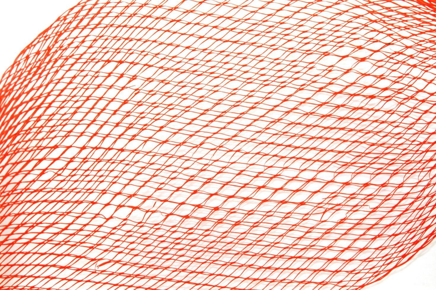 Orange mesh on white photo