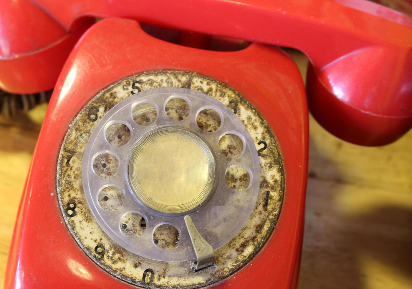 Red rotary phone photo