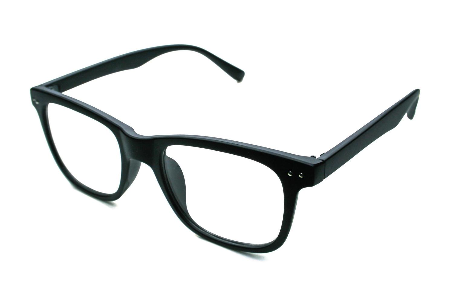 Black framed glasses isolated photo
