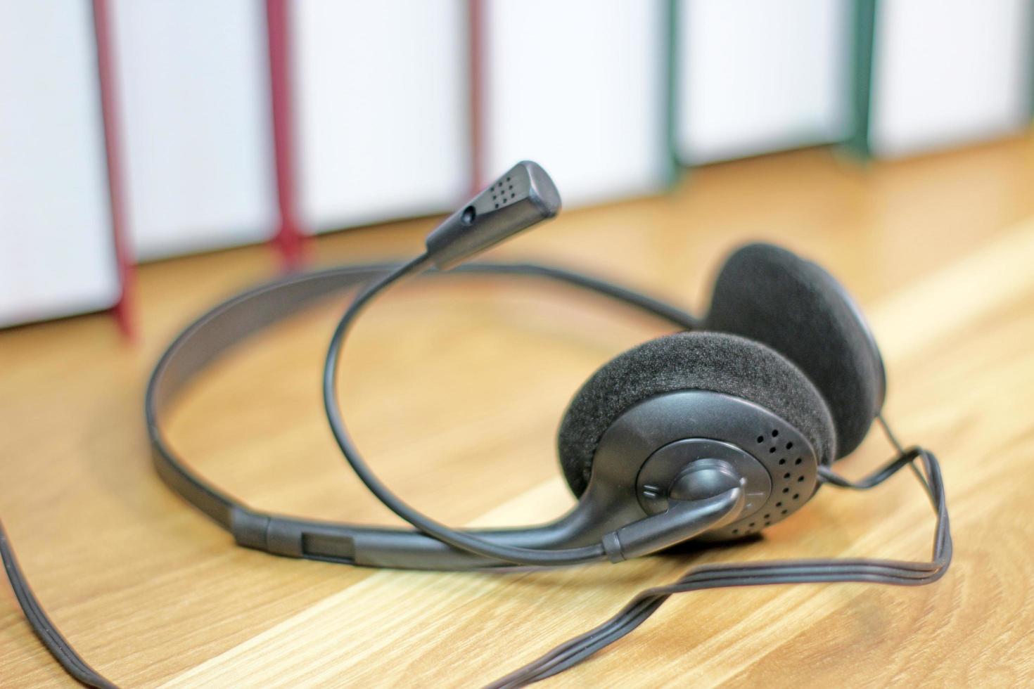 Headset and books photo