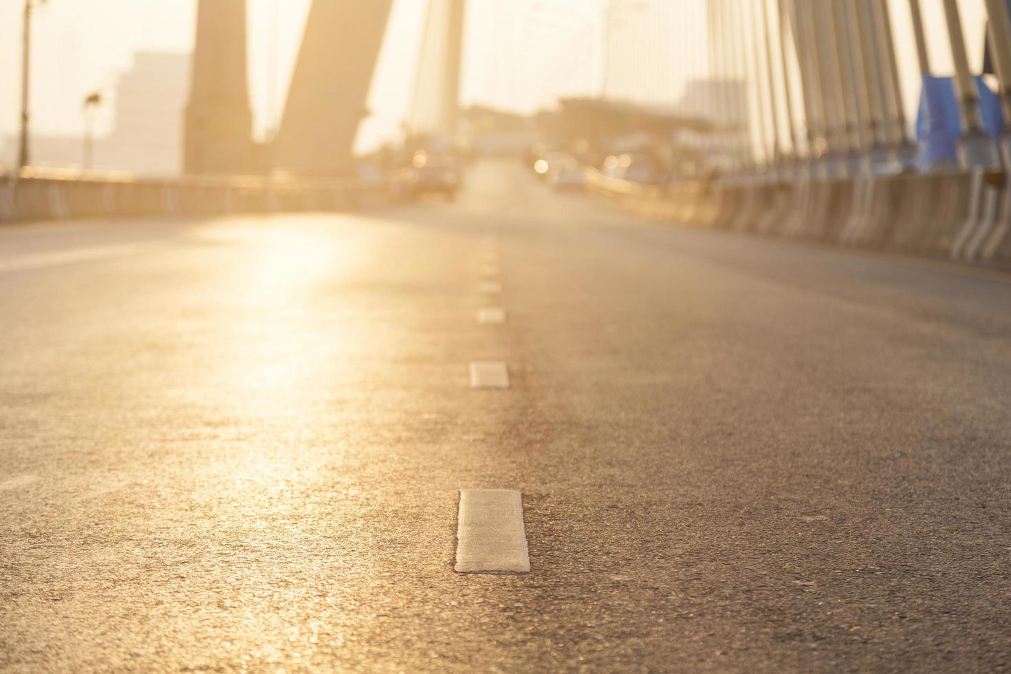 Road with sunlight photo