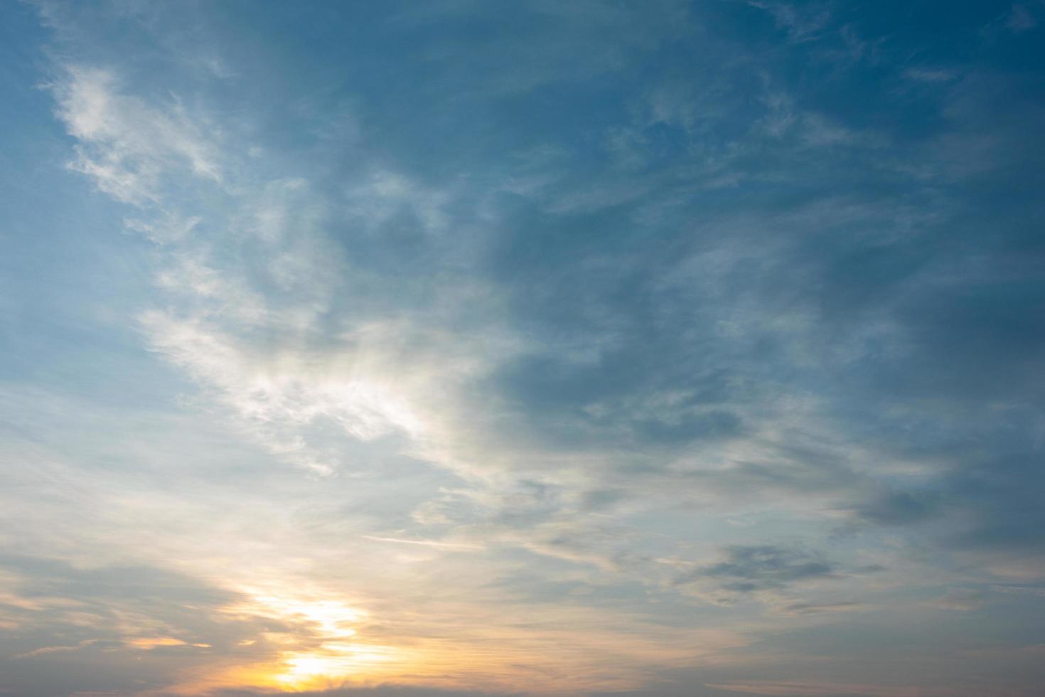 The sky at sunset photo