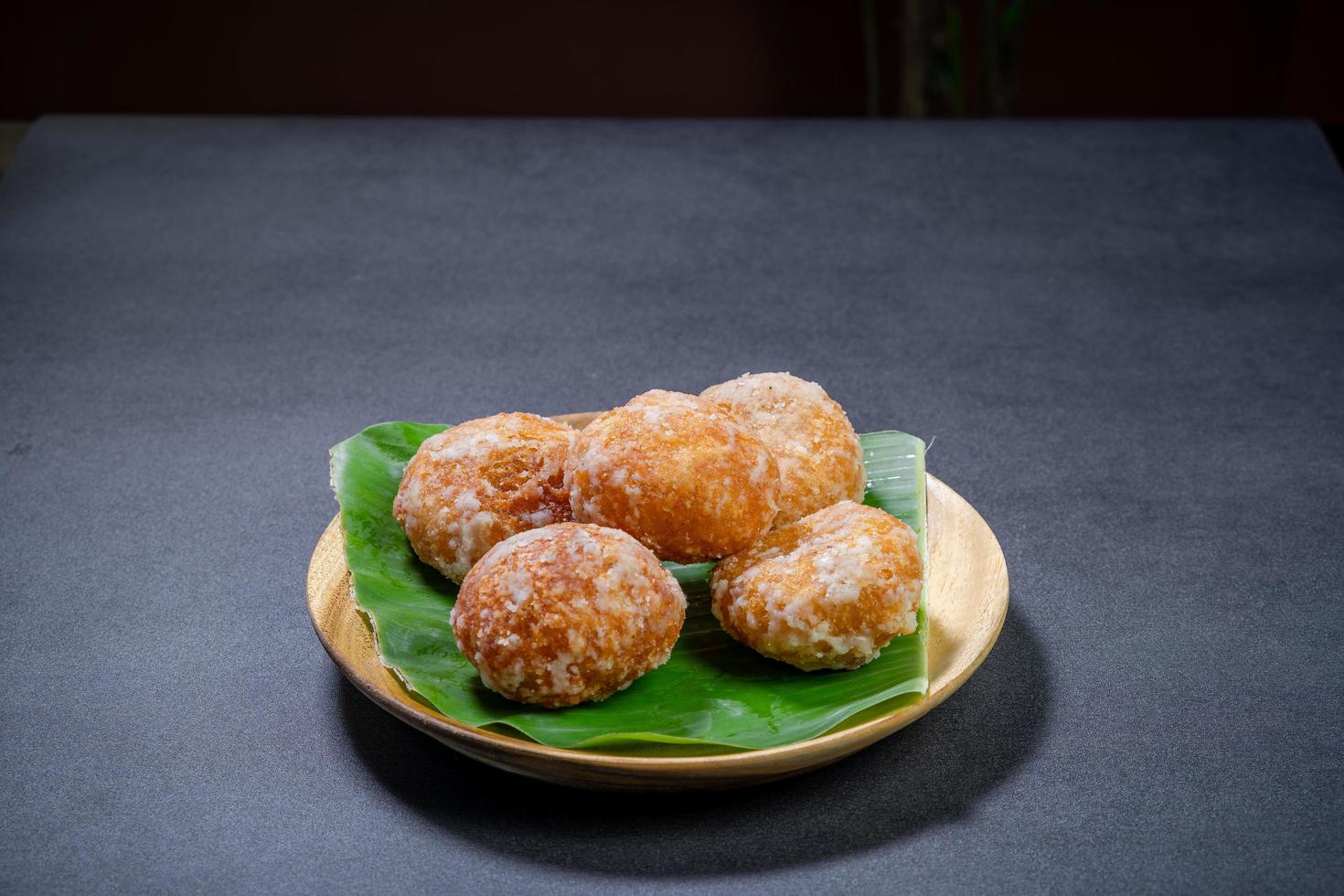 Thai doughnuts on table photo