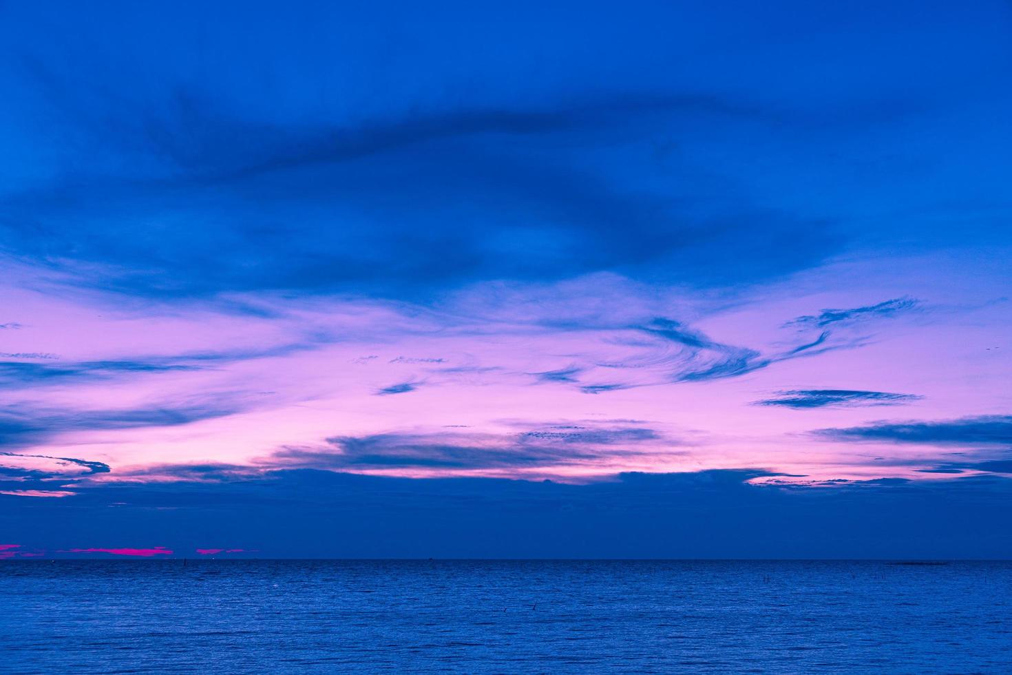 Sunset and sea photo