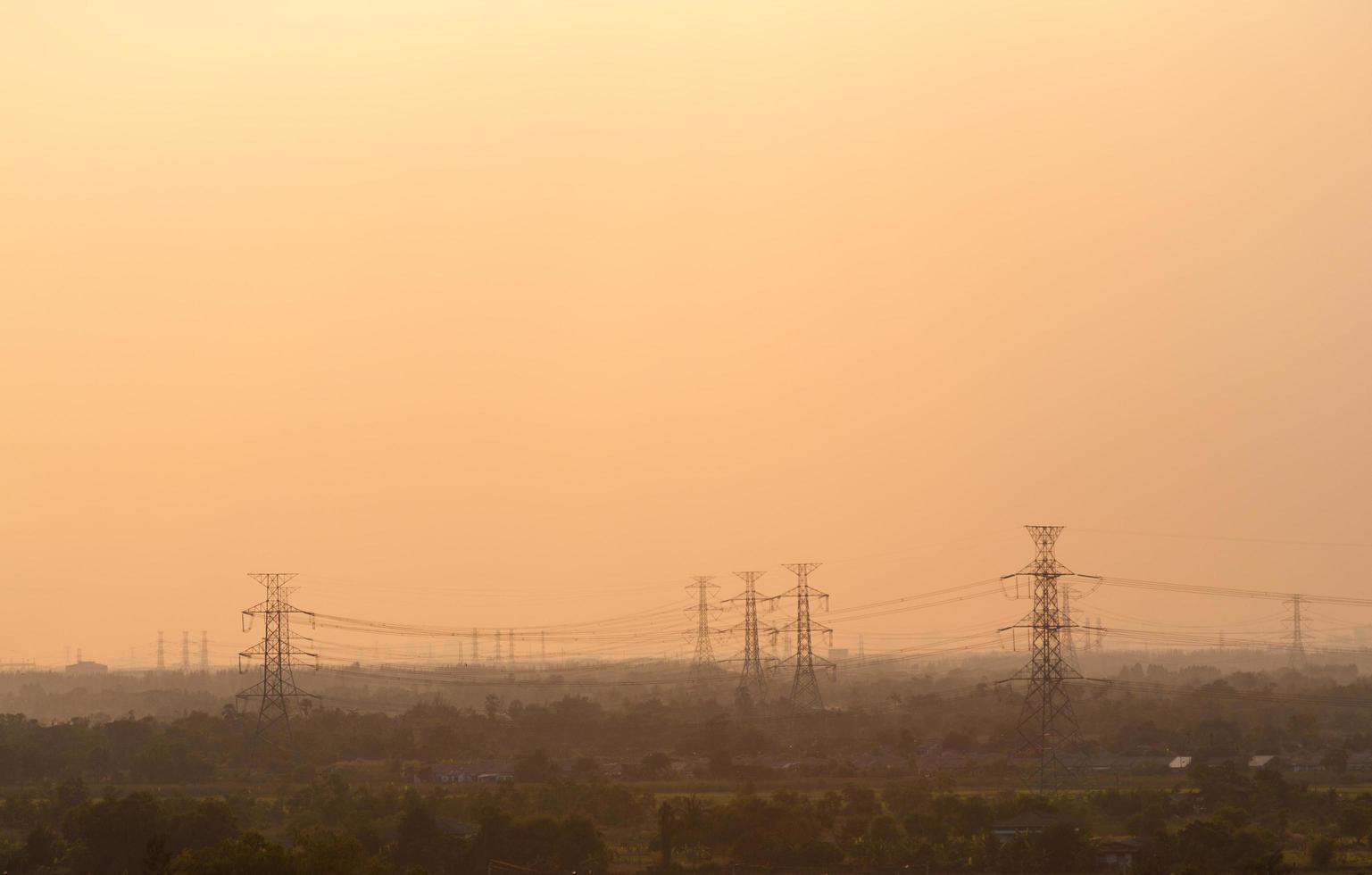 Network of high voltage poles photo