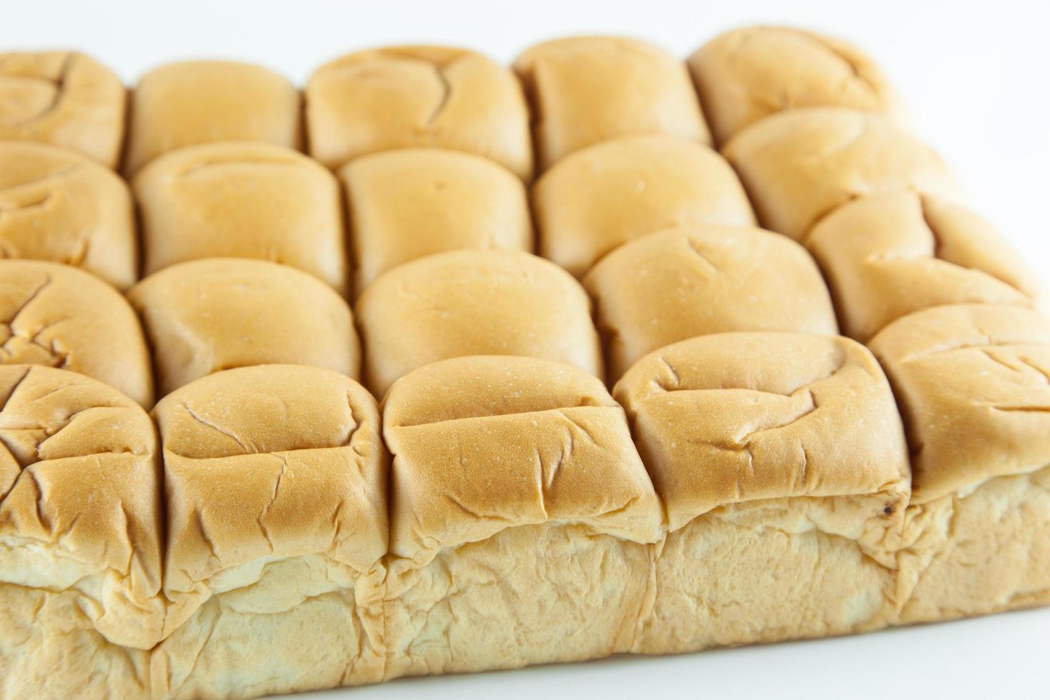 Bread on white background photo
