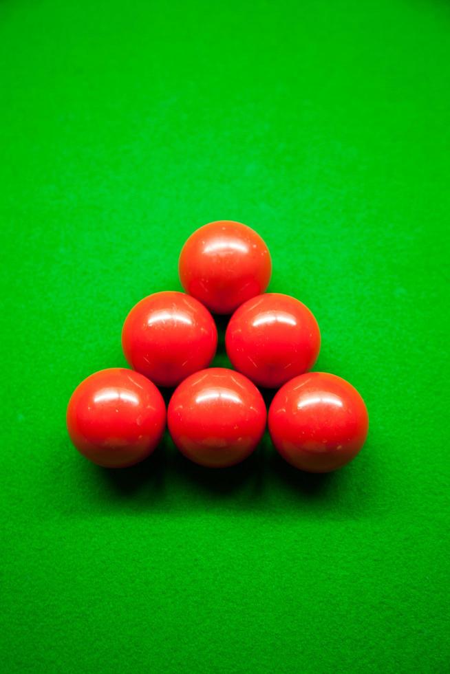 Snooker balls on the table photo