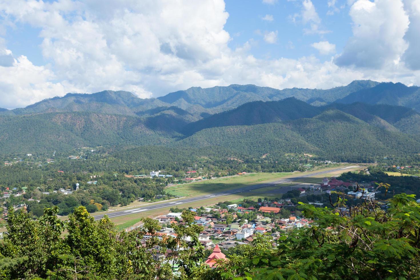 Airport near the mountains photo