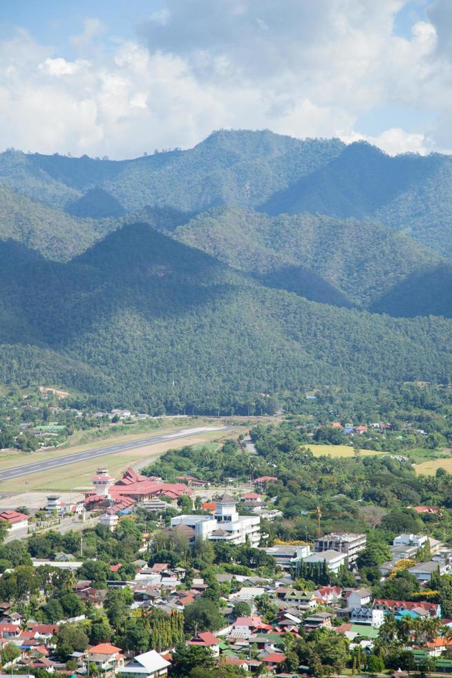 Airport near the mountains photo