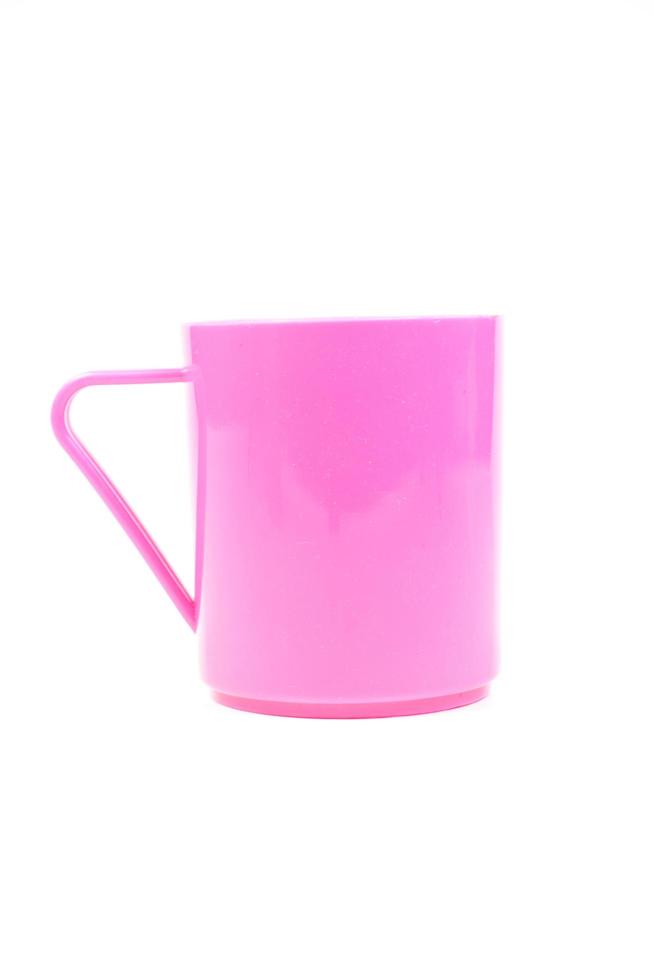 vaso de plástico rosa foto