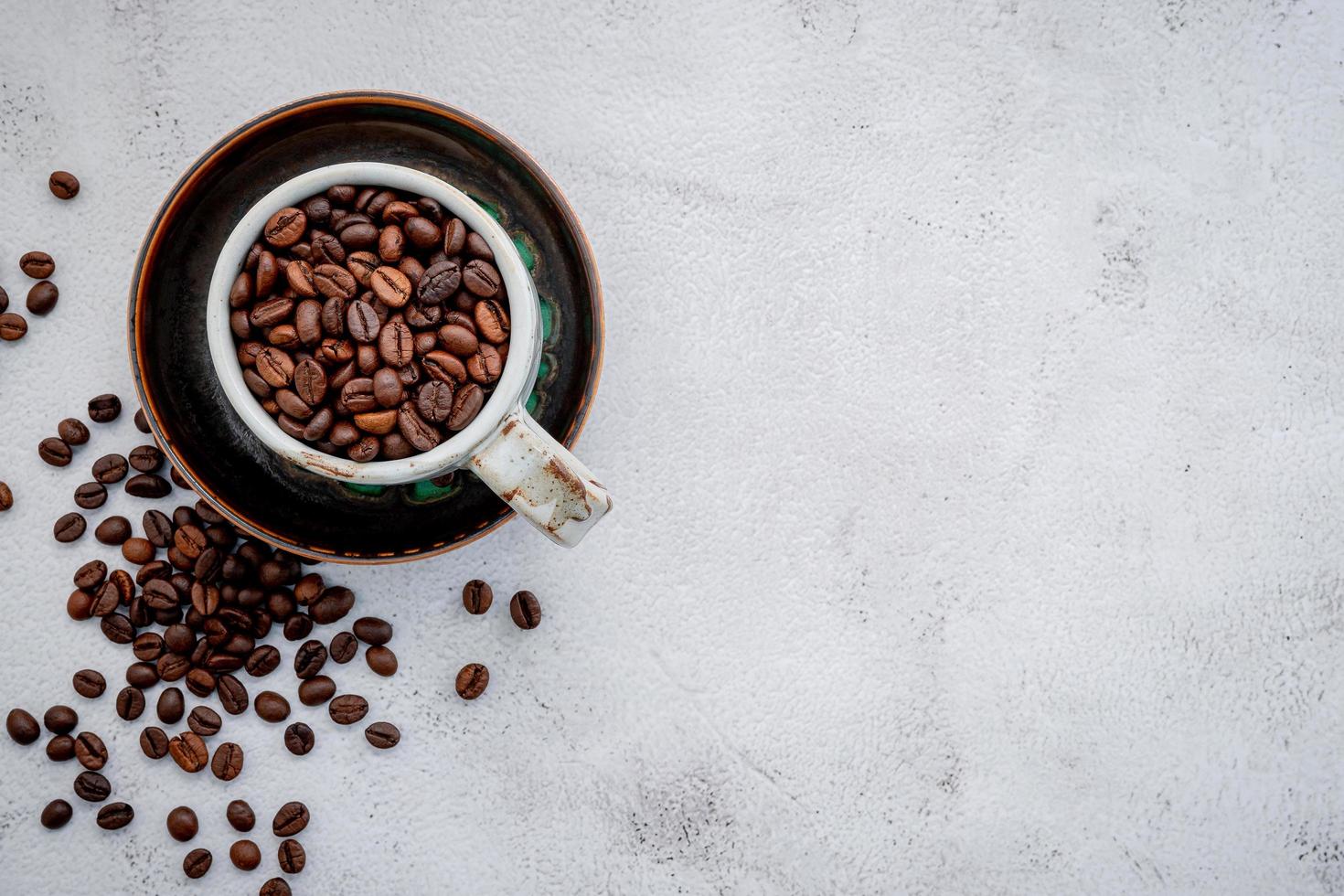 granos de café tostados foto