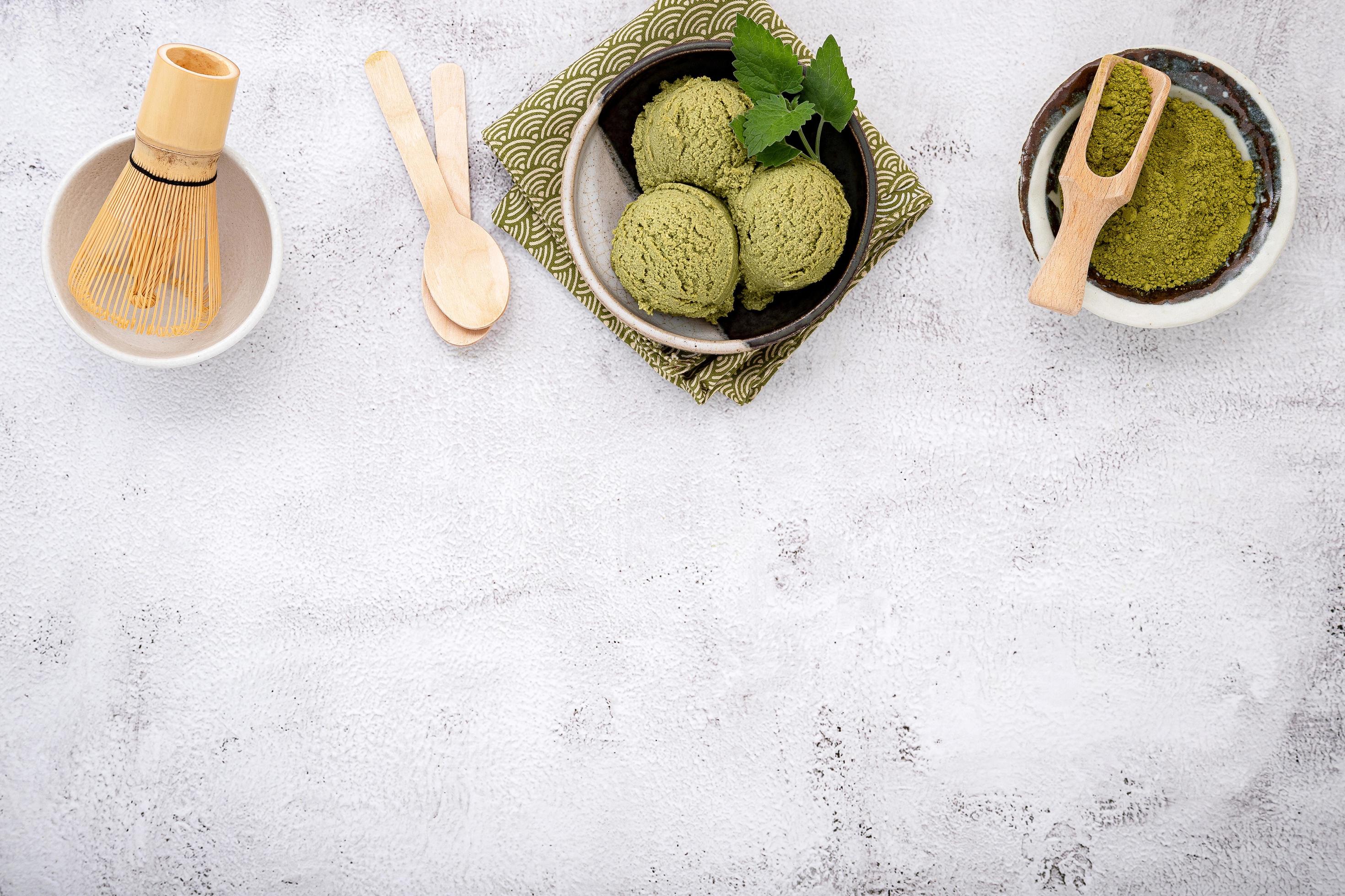 Matcha green tea ice cream 1961505 Stock Photo at Vecteezy