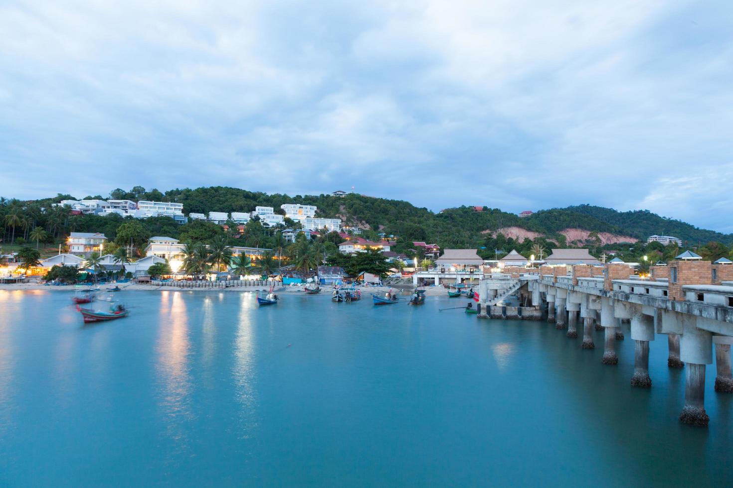 Pier on Koh Samui in Thailand photo